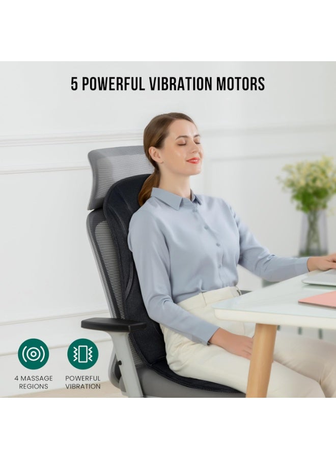 وسادة مساج للظهر مع تدفئة واهتزاز 8 محركات و5 أوضاع – راحة واسترخاء في المكتب أو البيت - Image 3